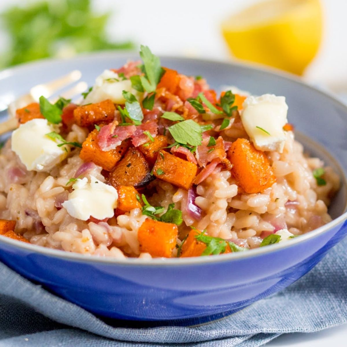 Earn Some Serious Points With This Easy Brie, Bacon and Squash Risotto Recipe