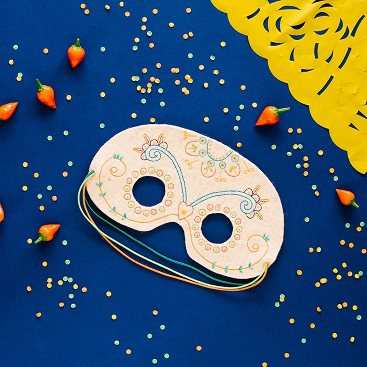 Make This Gorgeous DIY Embroidered Mask for Halloween