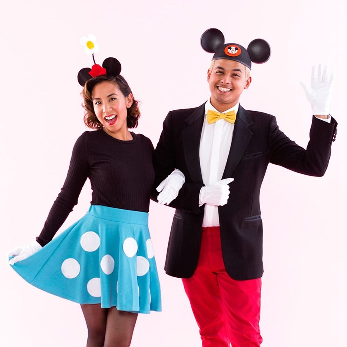 This Mickey and Minnie Mouse Halloween Costume Has #CouplesGoals All Over It