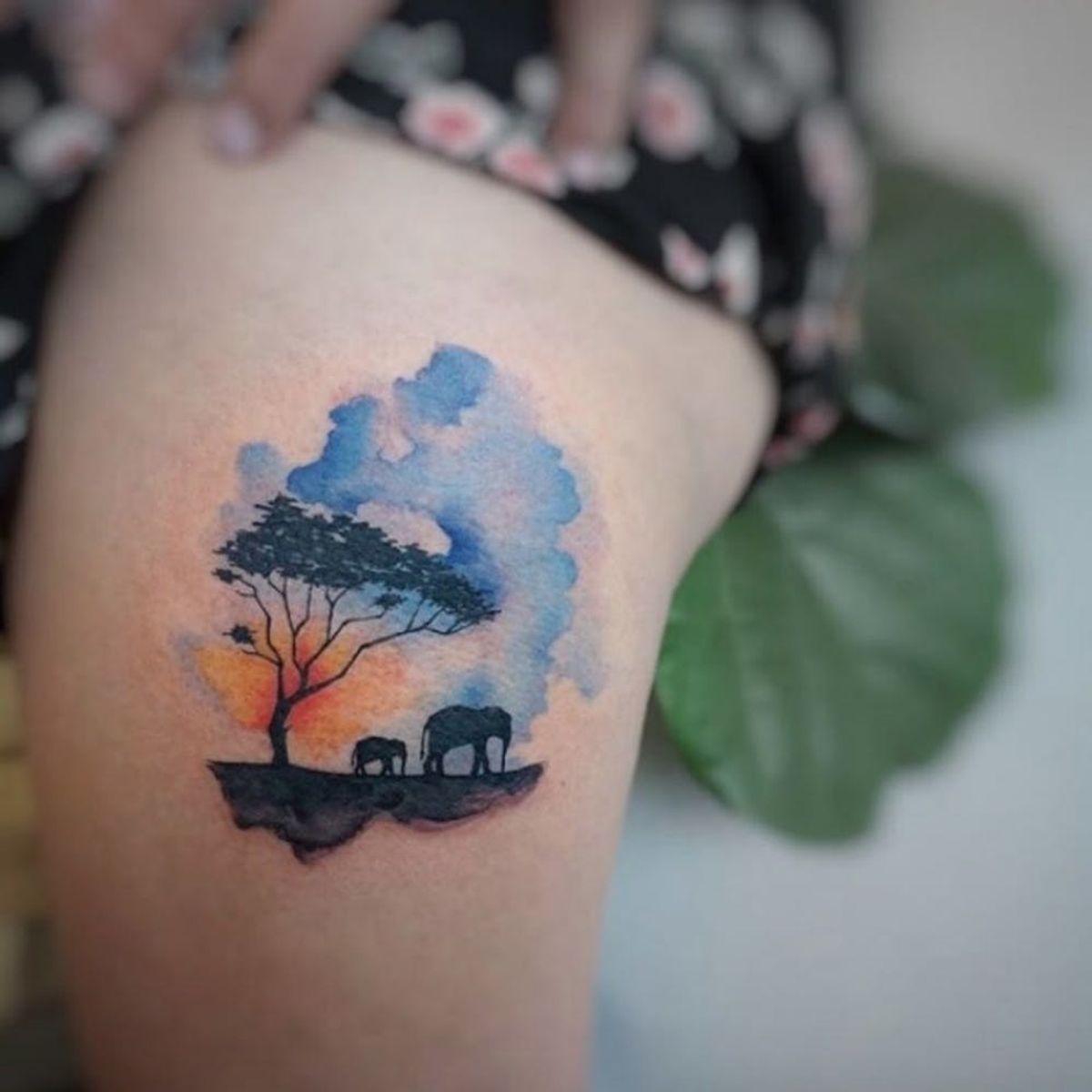 9 Watercolor Tattoos That Will Inspire You to Take the Plunge