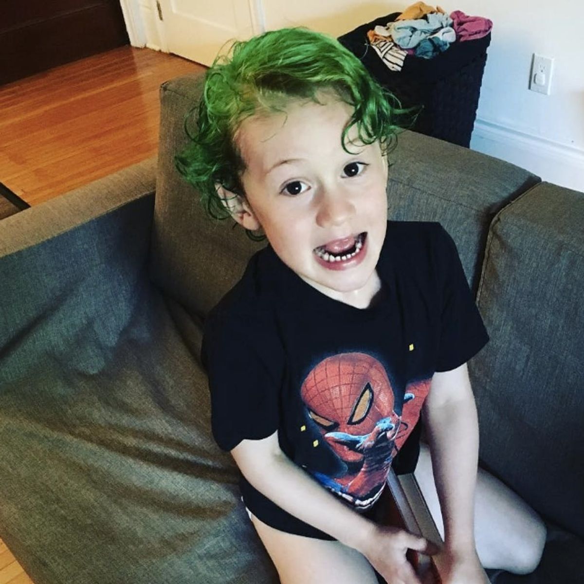Why I Let My 5-Year-Old Son Bleach + Dye His Hair