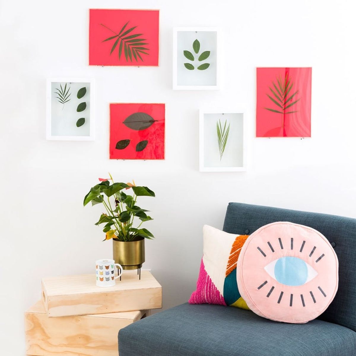 Save the Summer Green All Year Long with DIY Pressed Leaf Wall Art