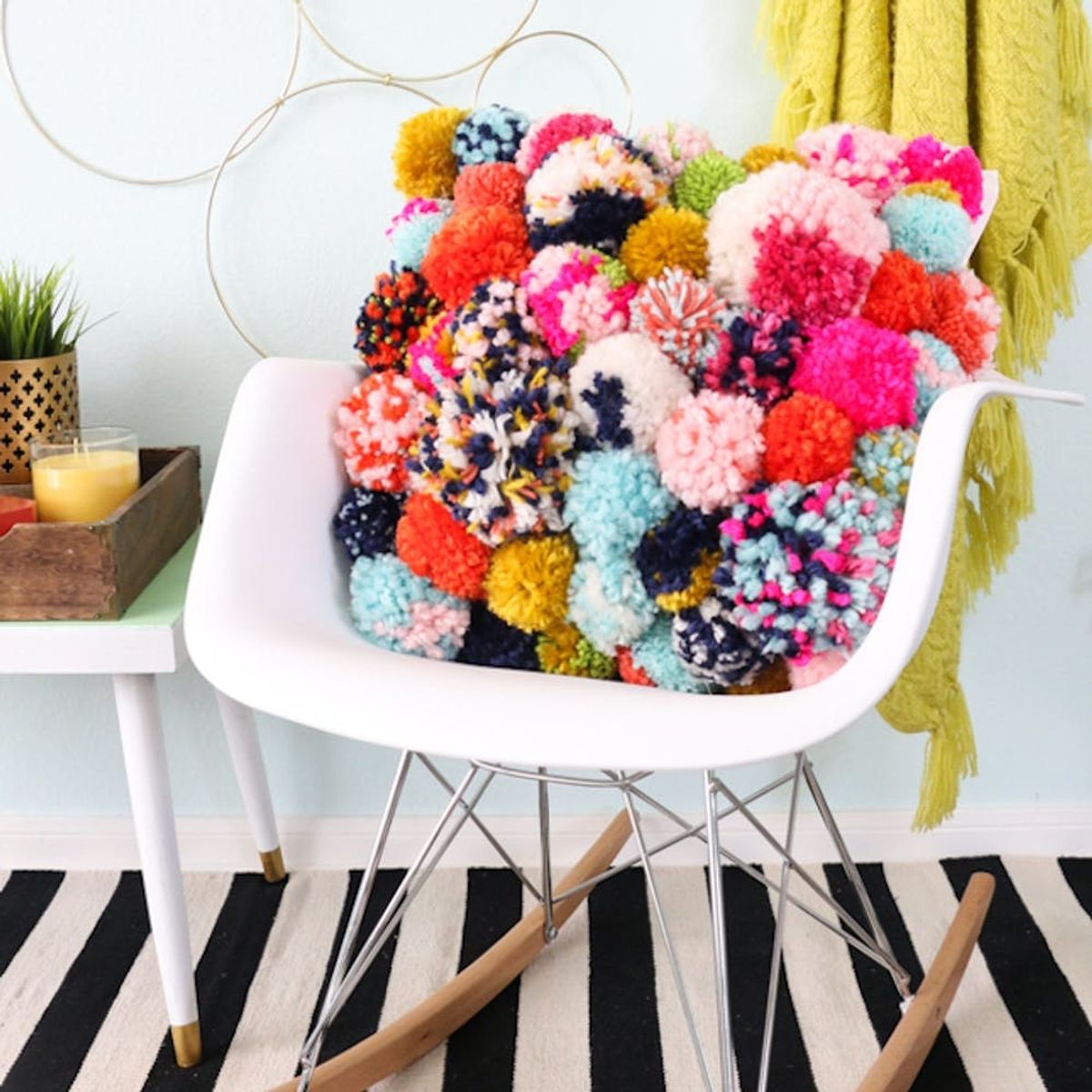 What to Make This Weekend: Pom Pom Pillows, Wood Engraved Map + More