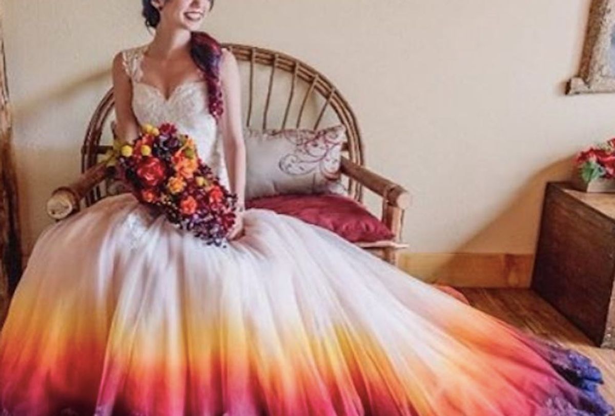 Dip-Dyed Wedding Dresses Are Our New Bridal Style Obsession - Brit + Co Dip-Dyed Wedding Dresses Are Our New Bridal Style Obsession - Brit + Co