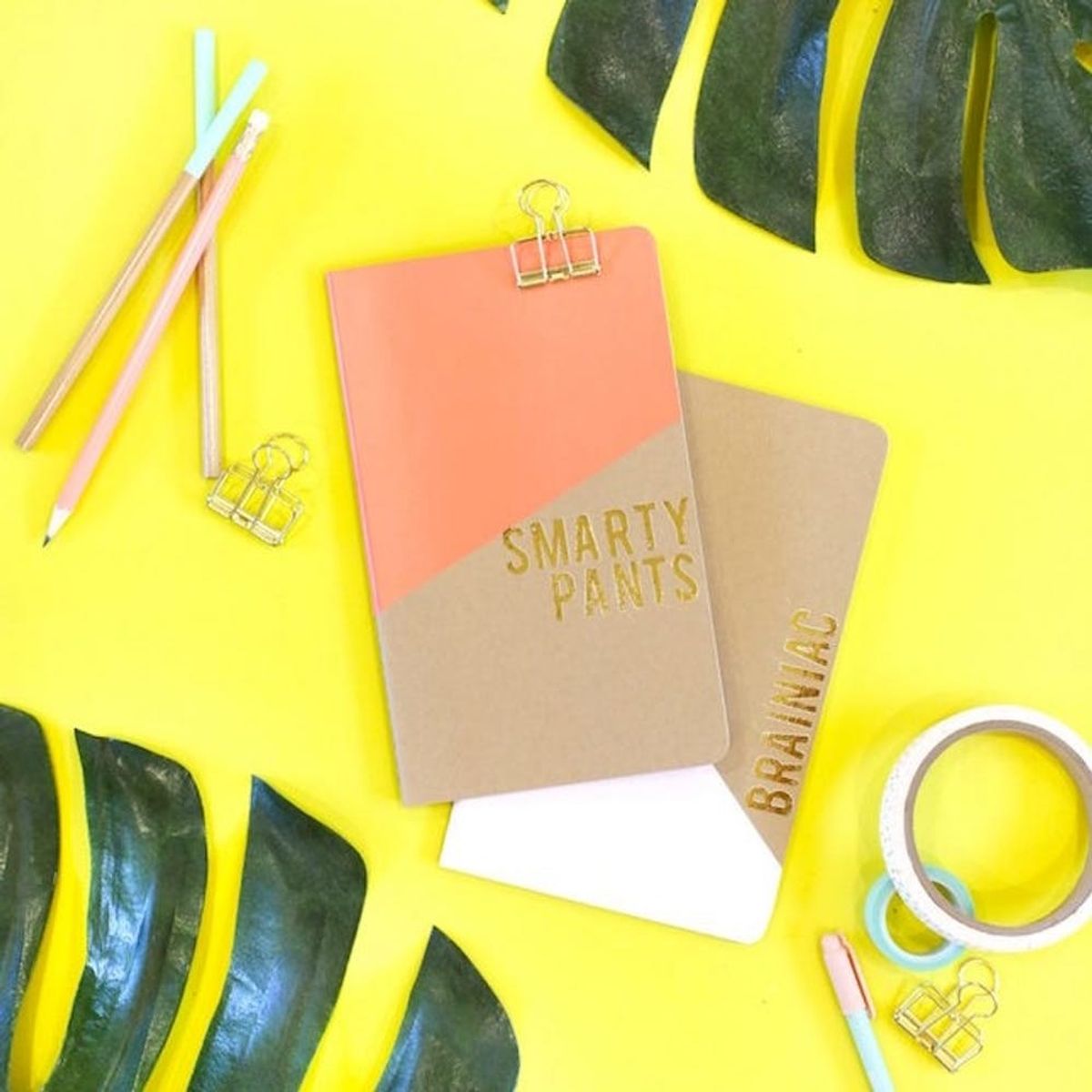 What to Make This Weekend: Gold Foil Notebooks, Watercolor Wall Art + More