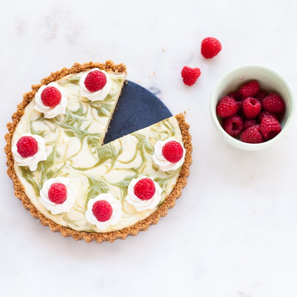 This Marbled Matcha Cheesecake Is About to Be Your New Fave Dessert