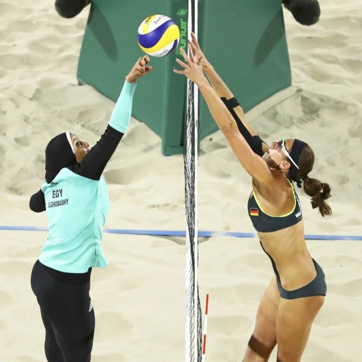 This Photog’s Olympic Beach Volleyball Pic Has Sparked Some Serious Controversy