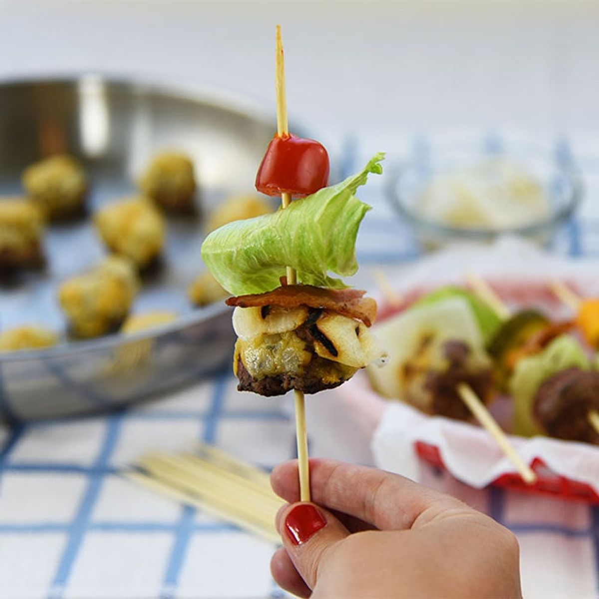 These Bunless Skewer Burgers Will Make Labor Day Hosting a Breeze