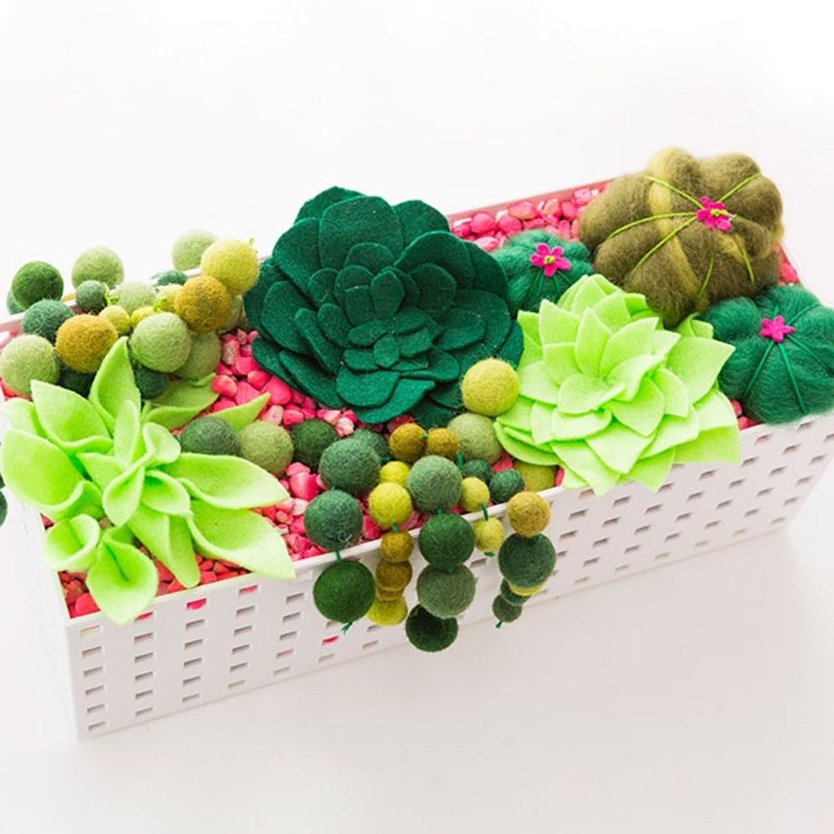 Use Felt to Create a Succulent Planter Box That Will Never Die