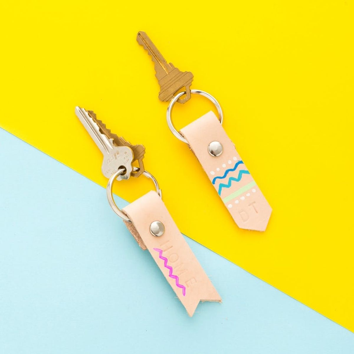 DIY These Fun Leather Stamped Key Fobs in Less Than 30 Minutes