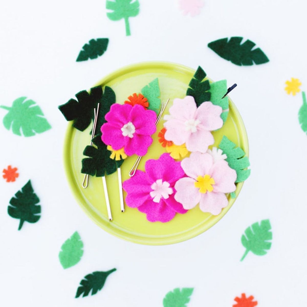 Celebrate the Summer With DIY Hawaiian Floral Hair Pins