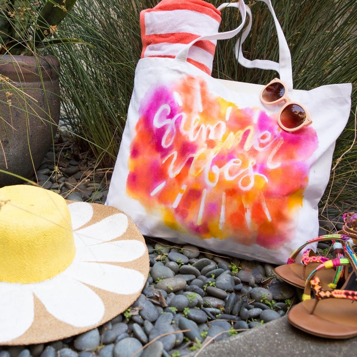 This DIY Watercolor Tote Is Sure to Bring Sunshine and Good Vibes