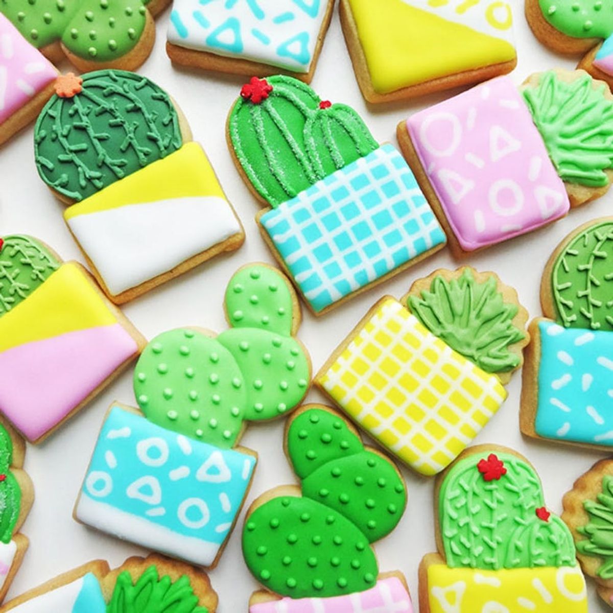 The Best Way to Make Cactus Cookies That Are Cute AF