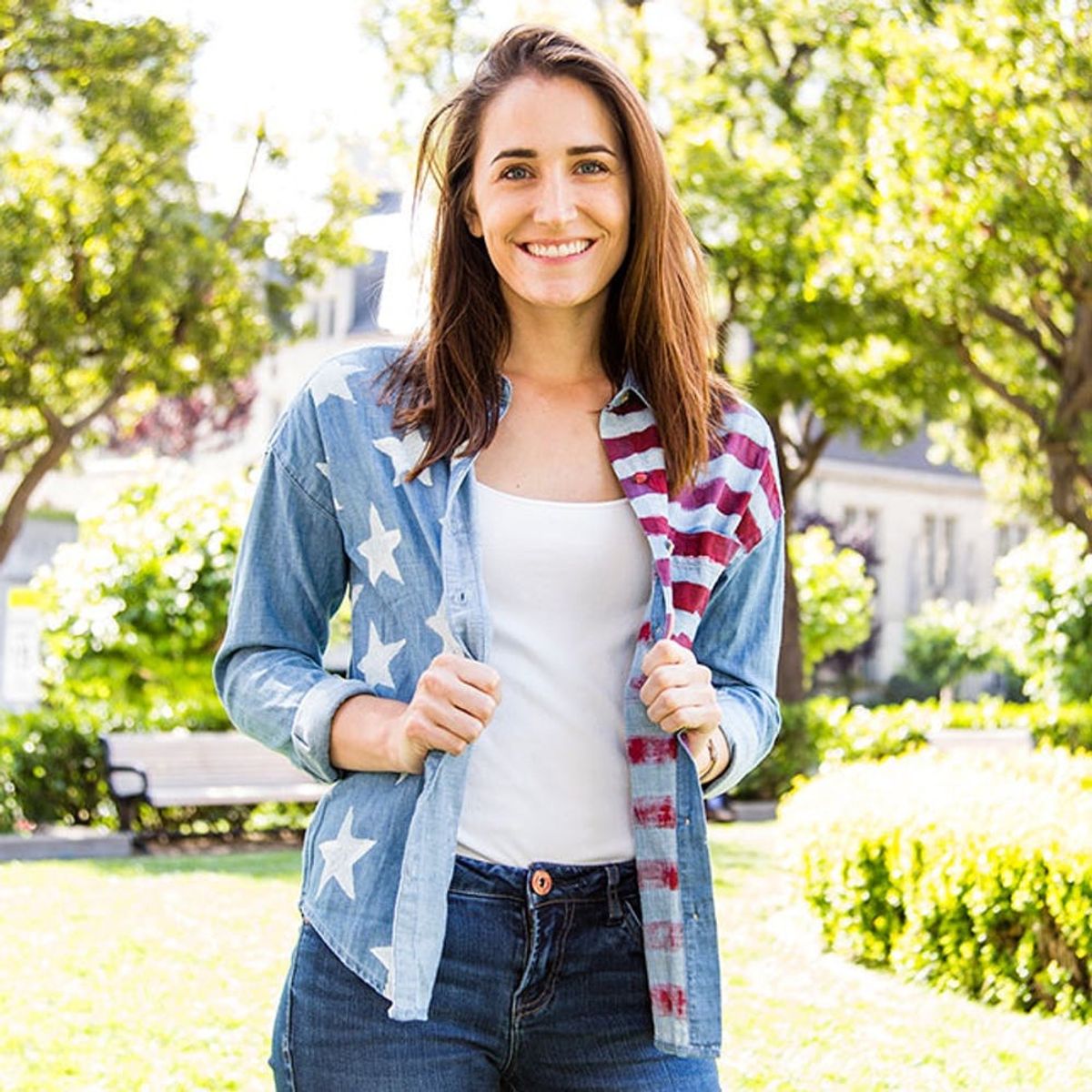 Make a Stars and Stripes Chambray Shirt for the 4th of July