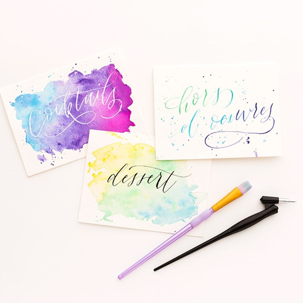 Our New Online Class Pairs Watercolor + Calligraphy for the Best Invites Ever
