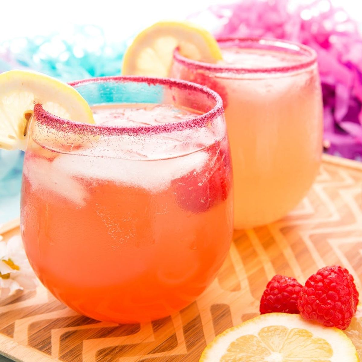 Summer Was Made for This Spiked *Glitter* Raspberry Lemonade
