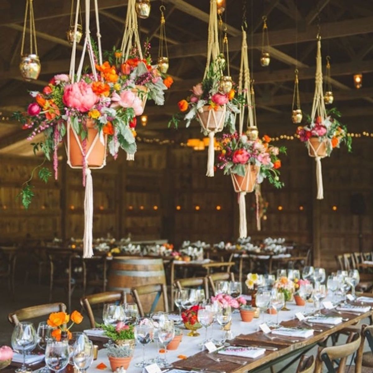 9 Hanging Wedding Centerpieces That Will Take Your Decor to a Whole Other Level