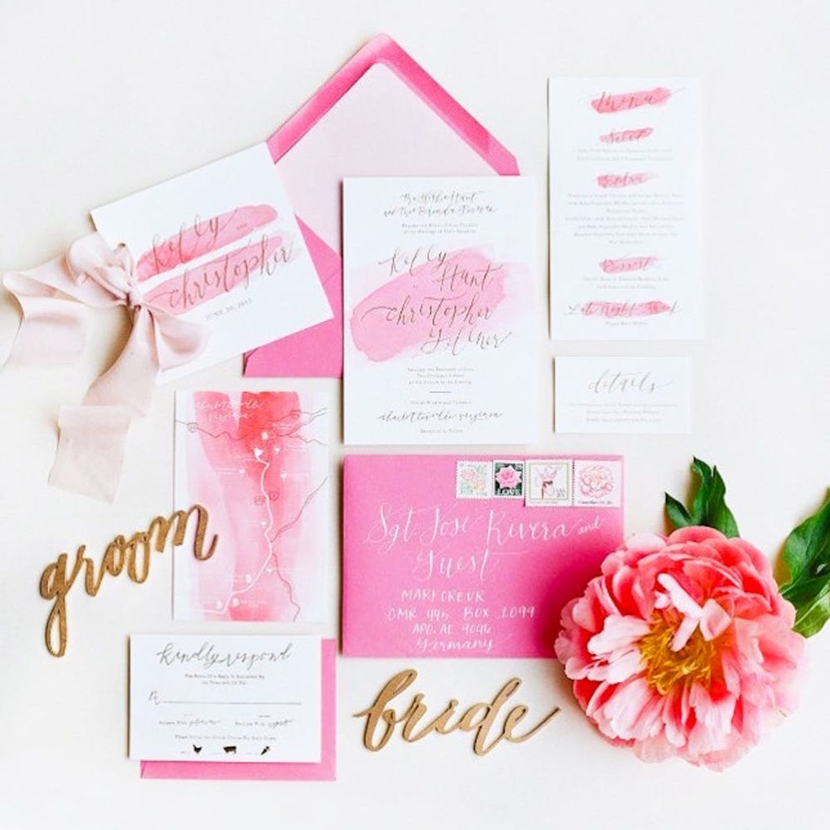 15 Gold Foil Wedding Invitations That Will Make You #Swoon