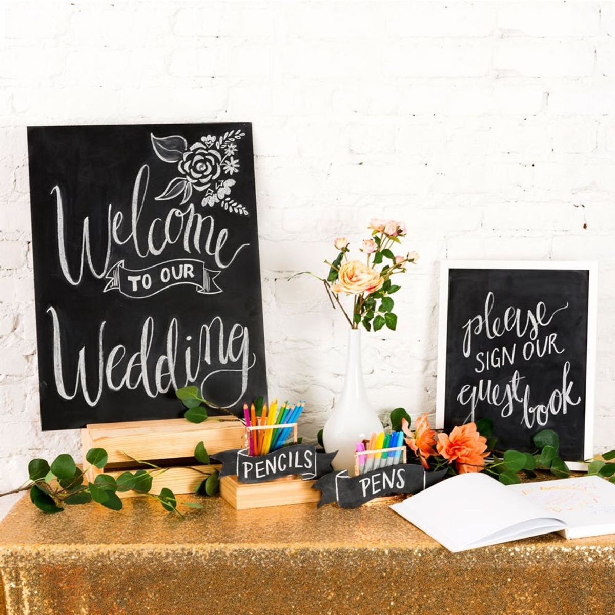 3 Cheap and Easy Ways to DIY Chalkboard Wedding Signs