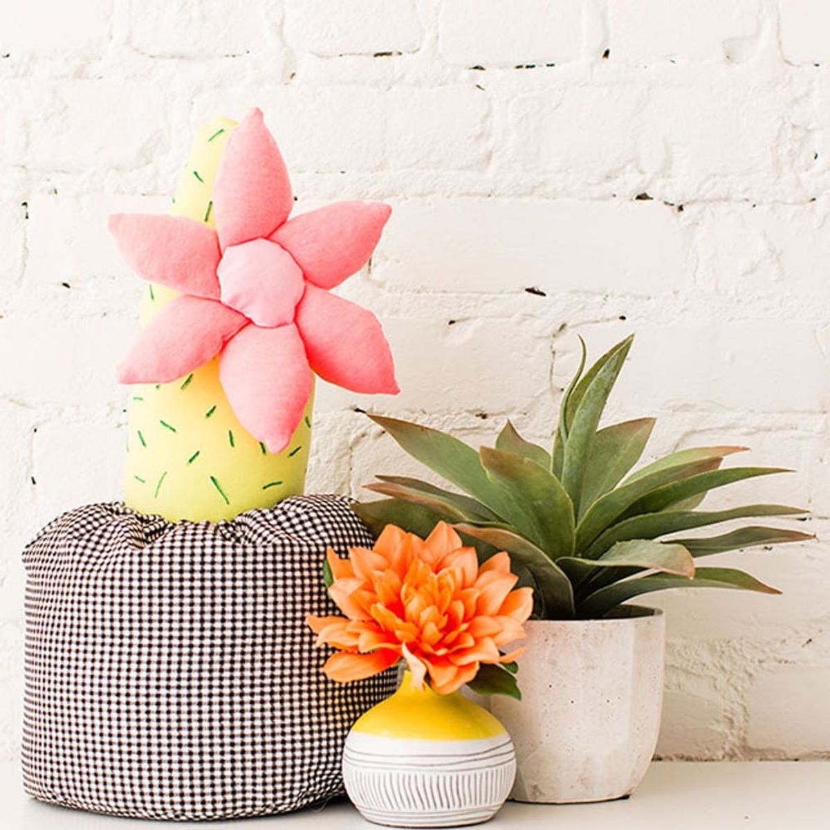 Celebrate Cinco de Mayo With DIY Stuffed Cactus Pillows