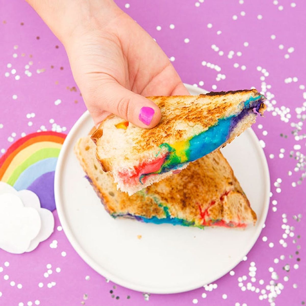 Upgrade Your Sandwich With This Magical Rainbow Grilled Cheese Recipe