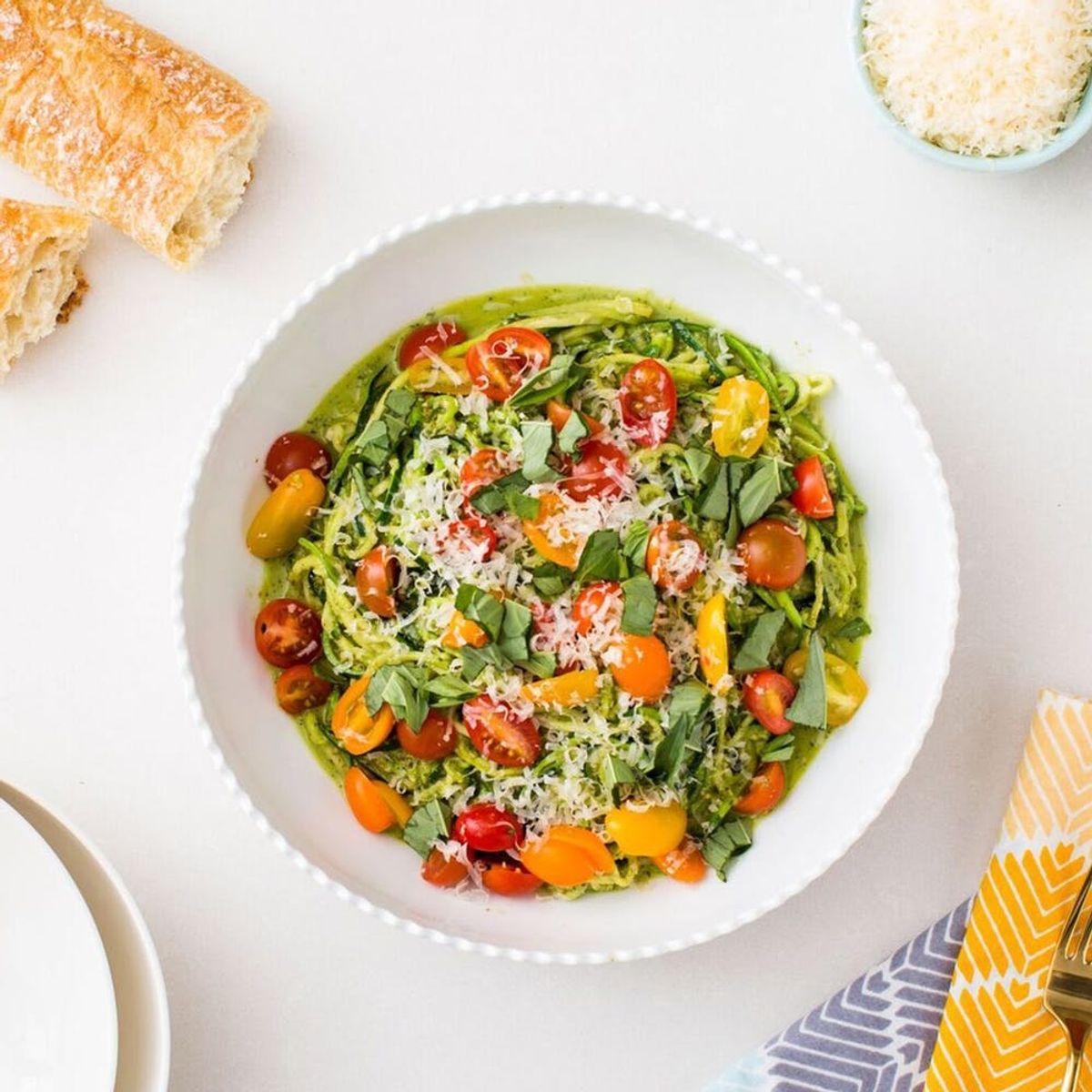 How to Make Healthy “Zoodles” With Almond Pesto
