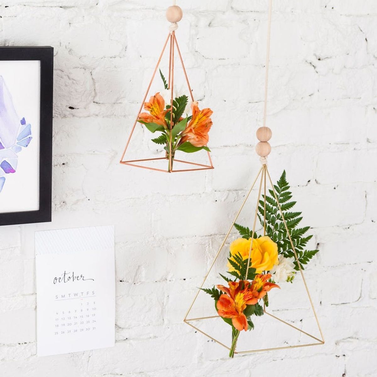 These Geometric Floral Mobiles Are Like Jewelry for Your Walls