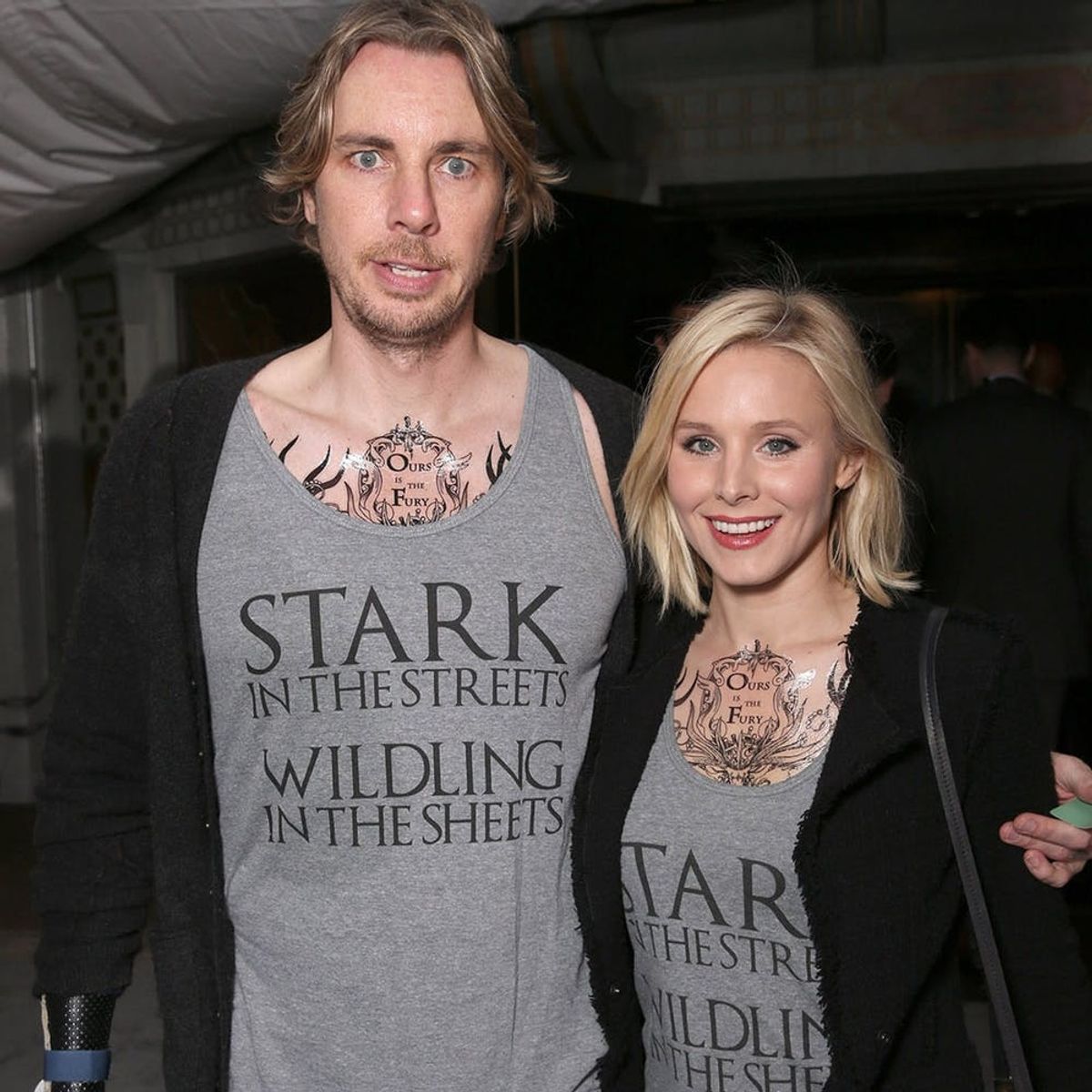 Kristen Bell and Dax Shepard Crashed the GOT Premiere in the Coolest Matching Outfits