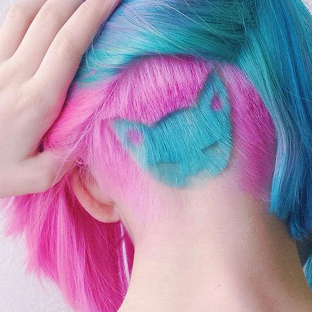 The Rainbow Cat Undercut Is the Most Creative Hair Look You’ll Ever See