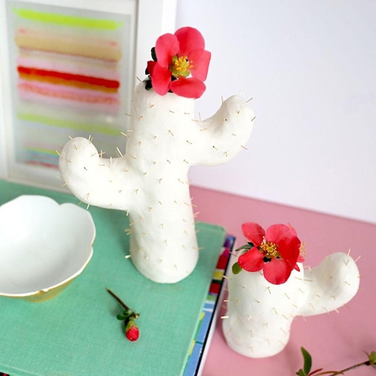 What to Make This Weekend: Cactus Bud Vase, Watercolor Floral Wreath + More