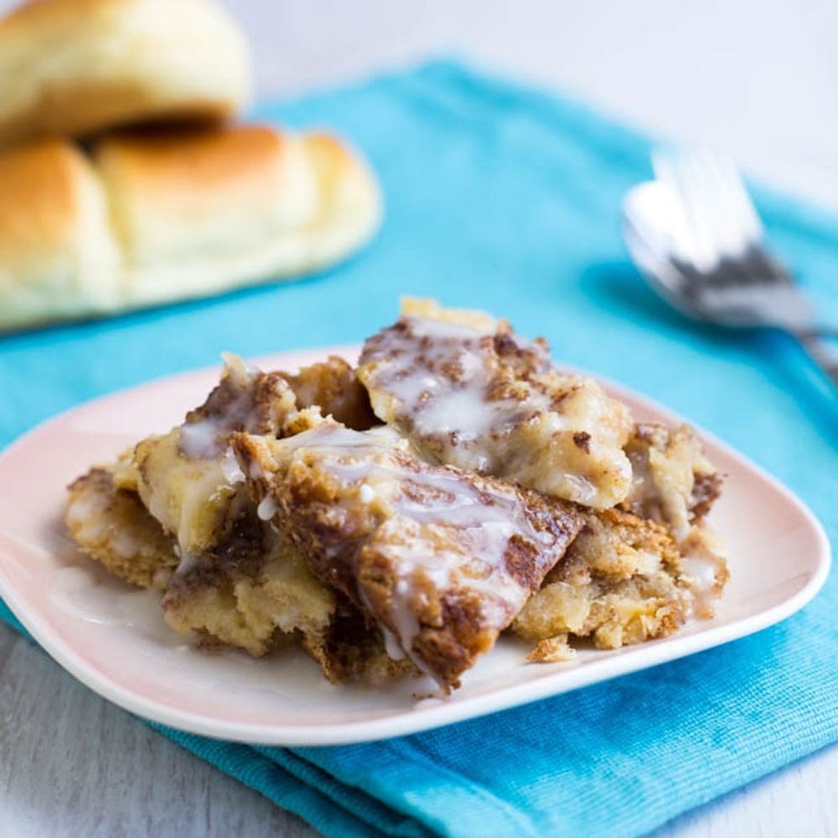 Slow Cooker Cinnamon Roll Bread Pudding = The Perfect Easter Dessert