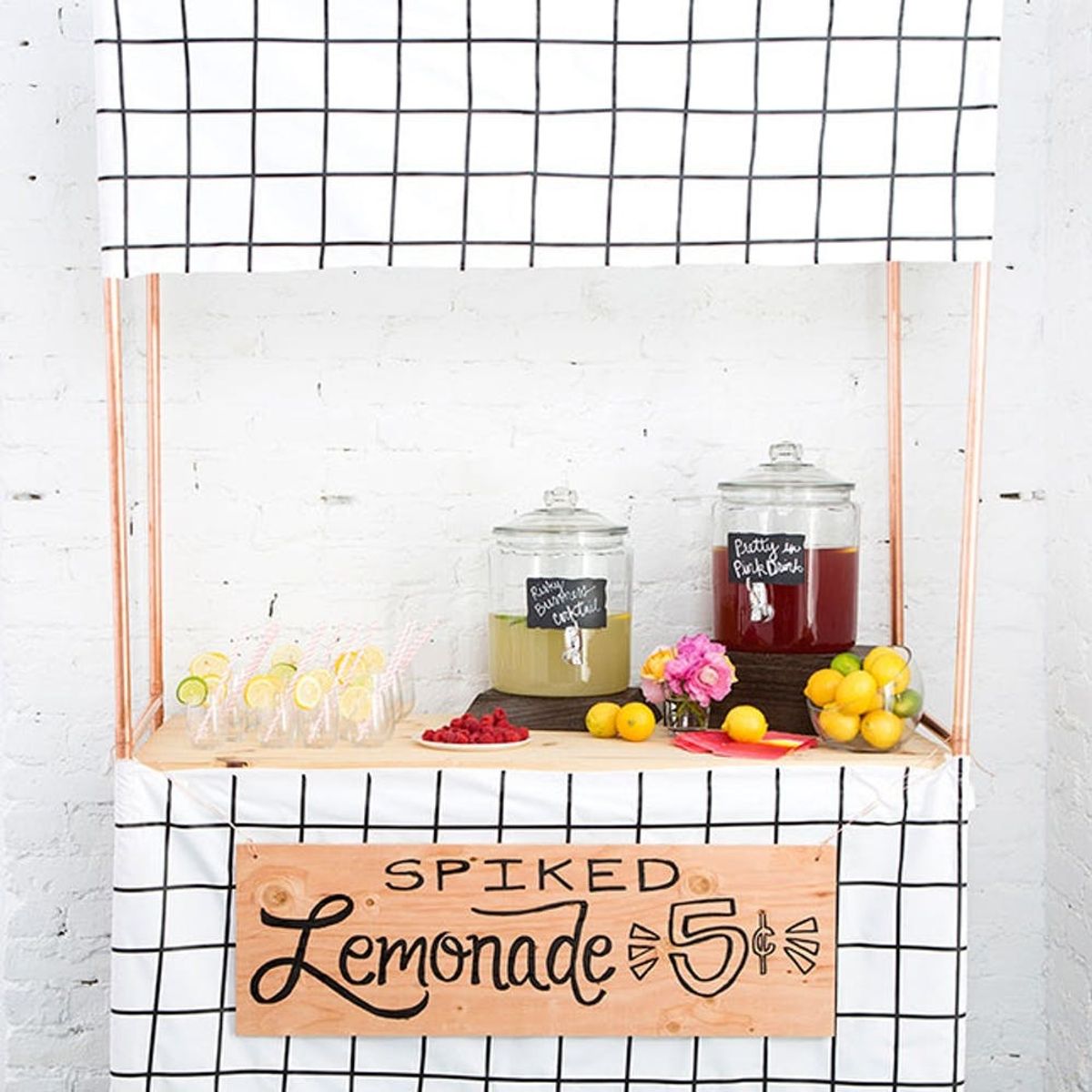 Make a DIY Spiked Lemonade Stand for Your Wedding Bar