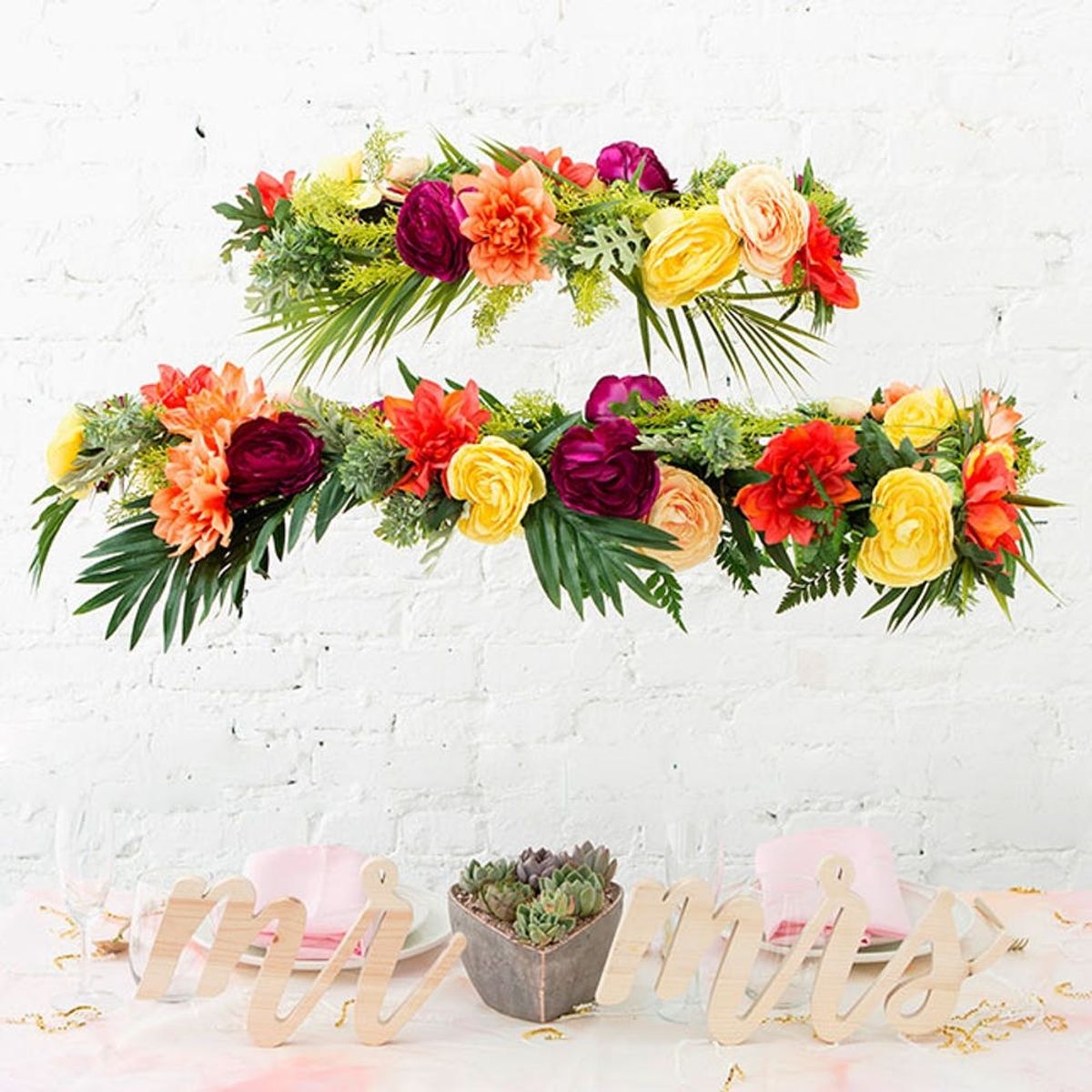 How to Make a Floral Chandelier for Your Spring or Summer Wedding
