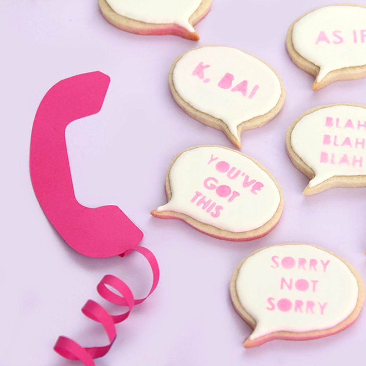 Say It With These Stenciled Talk Bubble Cookies