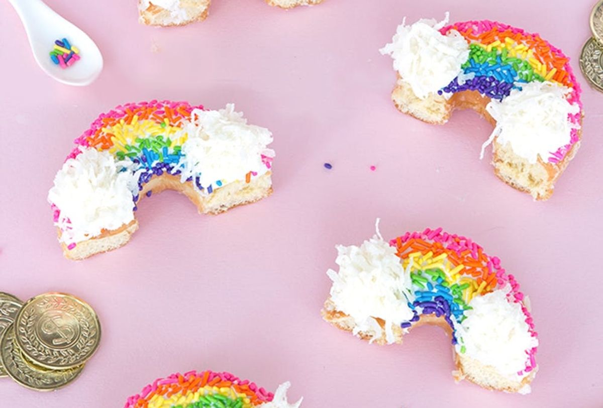 Make the Cutest Rainbow Donuts for St. Patrick’s Day