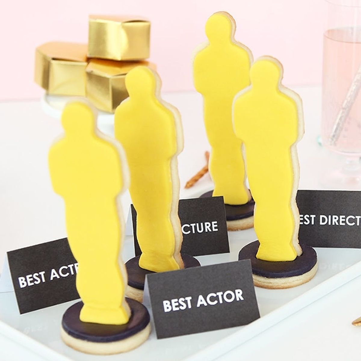 Make These 3D Oscar Award Cookies Recipe for Your Oscars Party