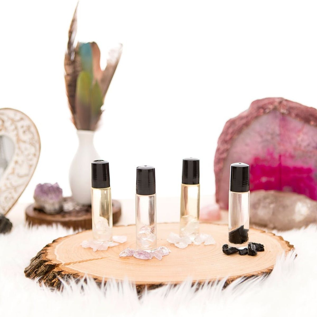 DIY These Sensual Scented Oil Perfumes With Crystals for You + Your Boo