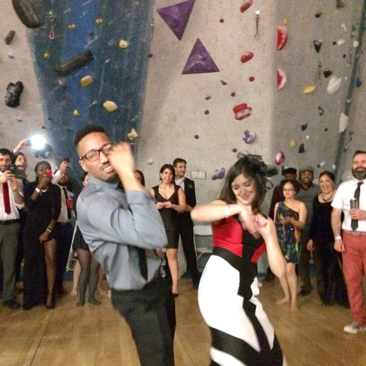 Why This Creative Couple Got Married in a Rock Climbing Gym
