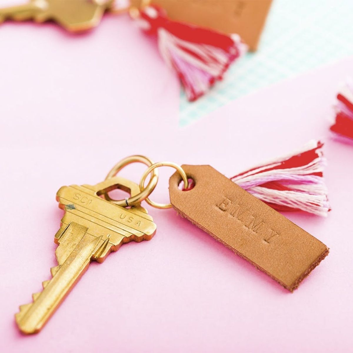 How to Make Leather Stamped Keychains in 5 Minutes