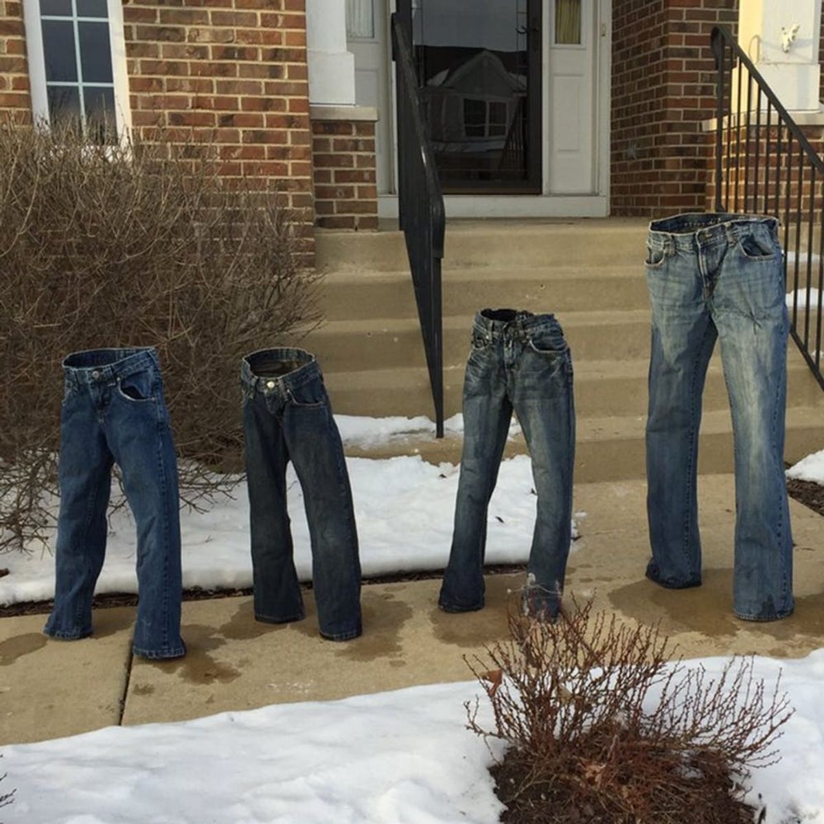 Frozen Pants are the Hilarious Winter Lawn Decoration Missing in Your Life