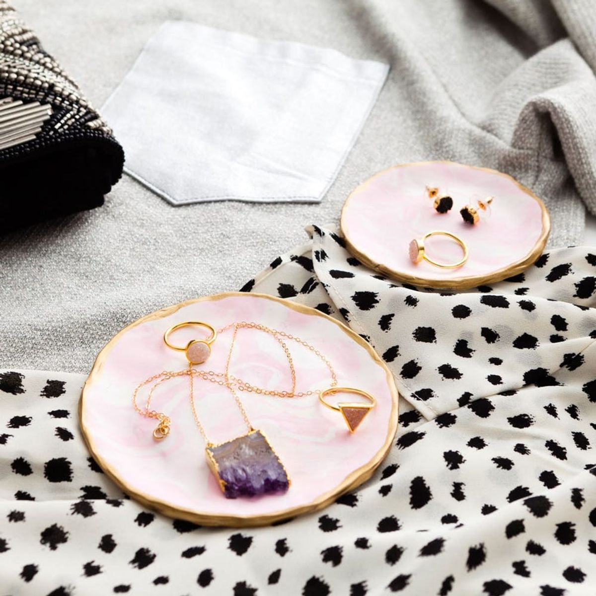 Re-Organize Your Jewelry Collection With These DIY Marble Trays