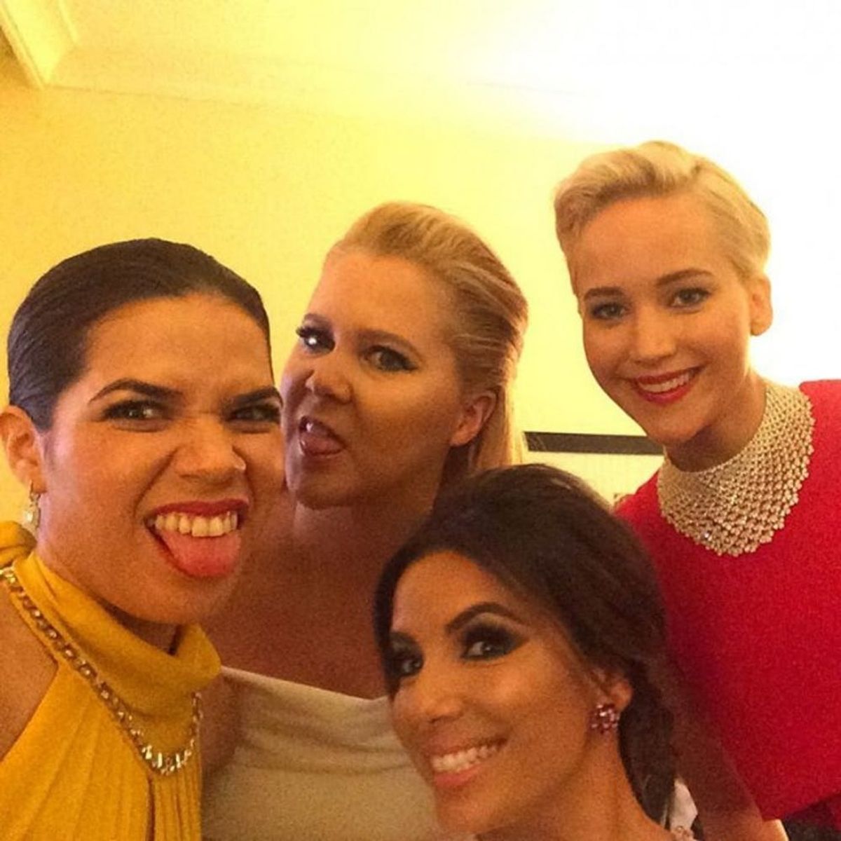 America Ferrera Had the Best Behind-the-Scenes Selfie Game at the Golden Globes