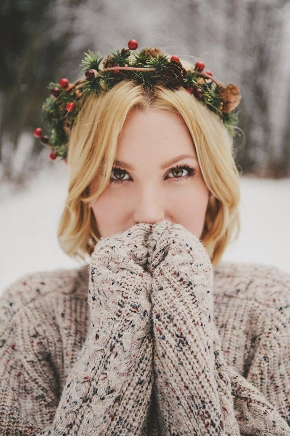 11 Beautiful Winter Flower Crowns for Your Wedding Brit + Co