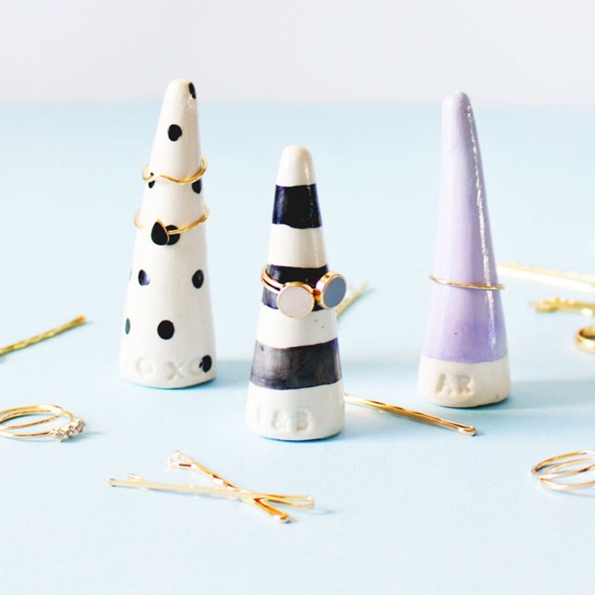 Organize Your Rings With DIY Monogrammed Ring Cones