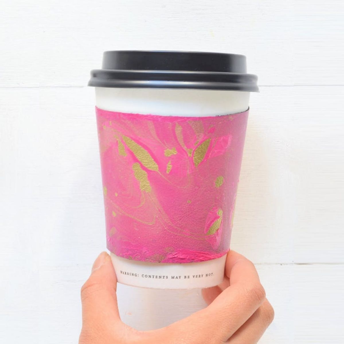 How to Make a Marble Coffee Sleeve to Sip in Style