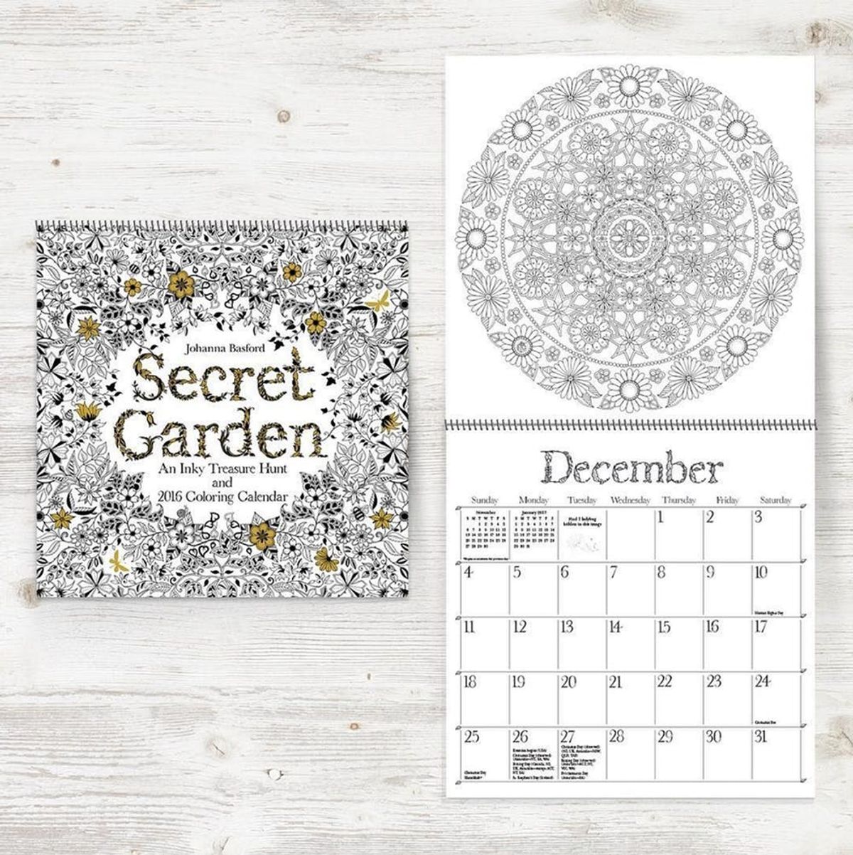 Johanna Basford’s New Coloring Book Calendar Is the Perfect Way to Start 2016