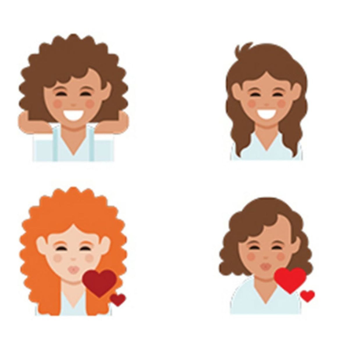 View the Curly Hair Emoji Coming to Your Phone
