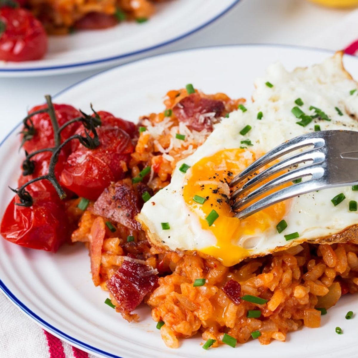 How to Make Bacon and Egg Risotto for Breakfast