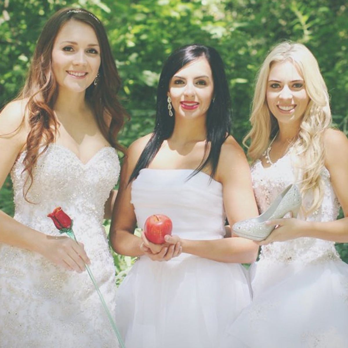 Meet the 3 BFFs Who Had the Most Magical Disney Bridal Shoot