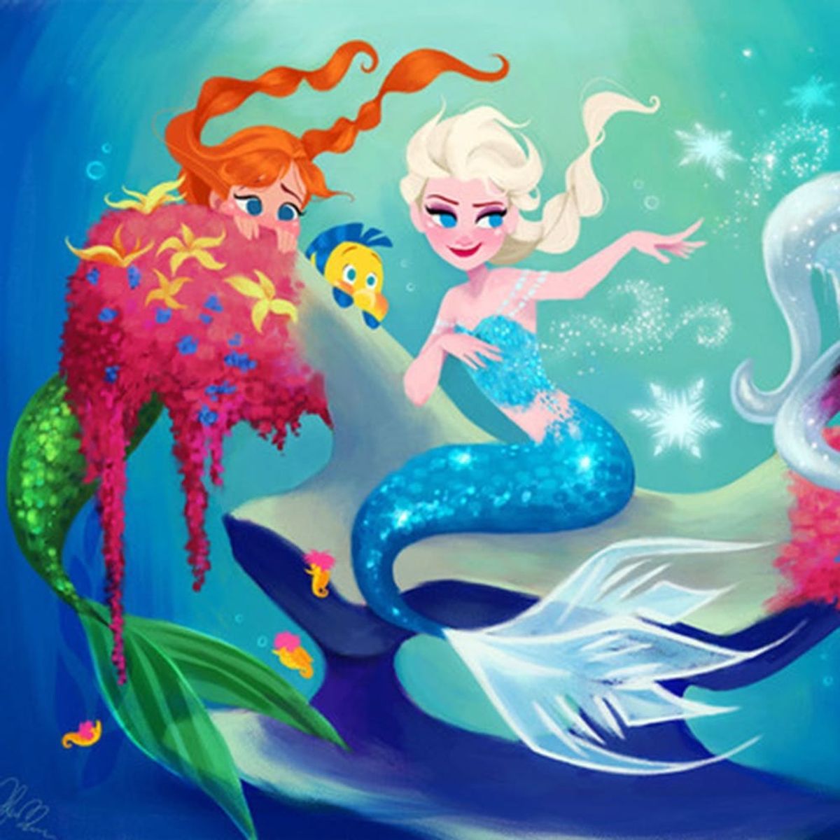 See How This Artist Imagines Disney Princesses as OTHER Disney Princesses
